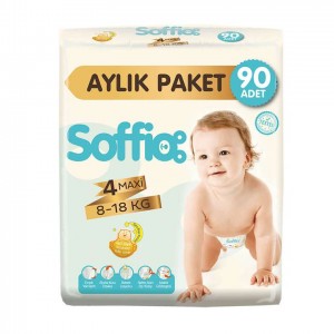 Soffio Bebek Bezi No:4 Maxi 90 Adet